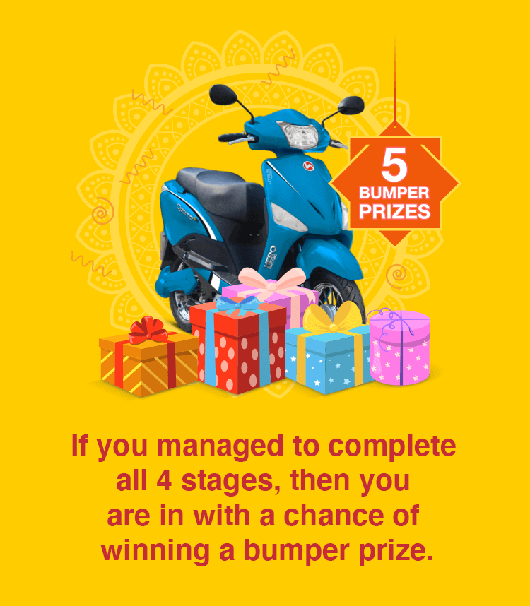 Complete all 4 stages for a chance to win the bumper prizes